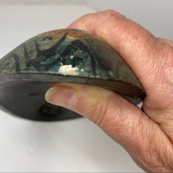 Wooden Tribal Masks 2 Hand-carved & Hand-painted Indonesian - Picture 8 of 9